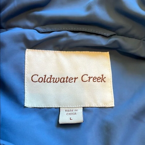 PICK 5/$15 - Blue Quilted Vest Coldwater Creek size Large women’s ladies - Picture 2 of 3